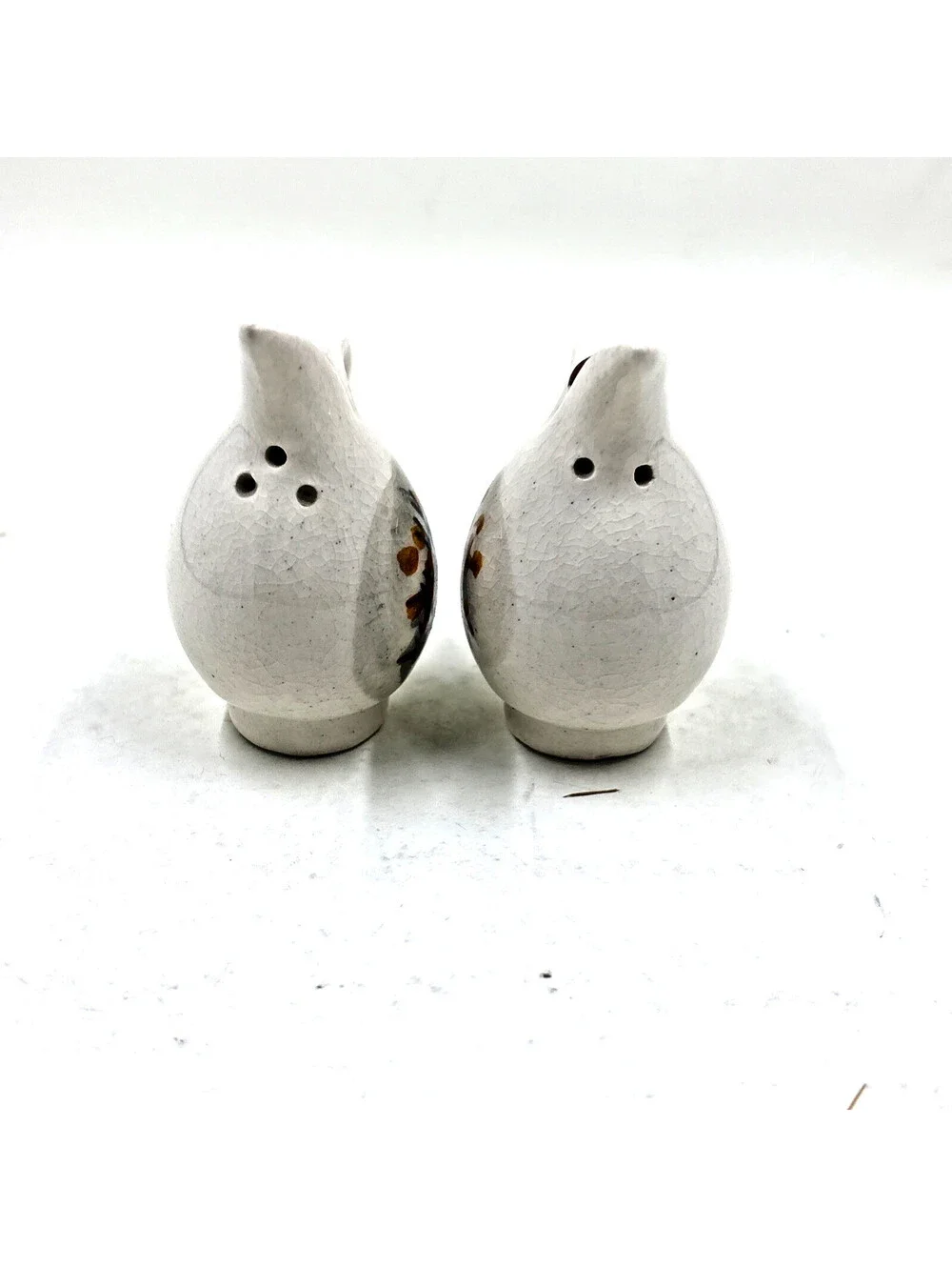 Vtg Ceramic Art Donkey Wagon Cart Condiment Caddy Figurine Rooster Farmhouse